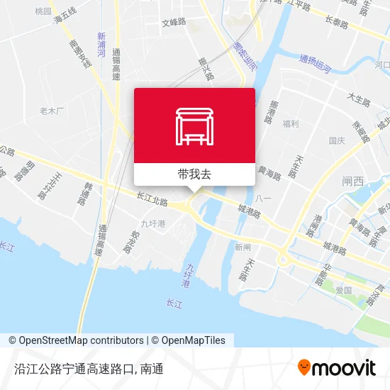 沿江公路宁通高速路口地图