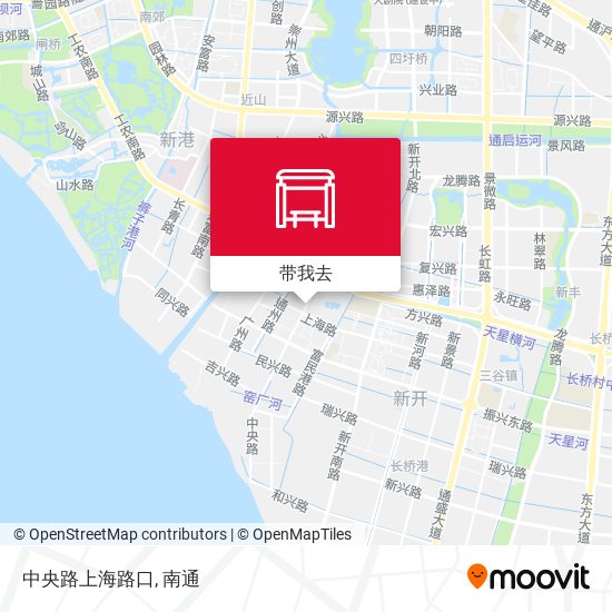 中央路上海路口地图