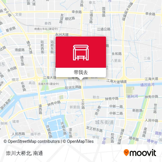 崇川大桥北地图