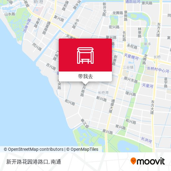 新开路花园港路口地图