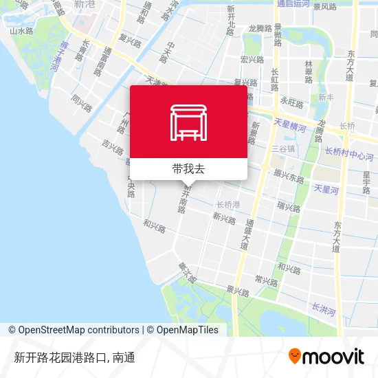 新开路花园港路口地图
