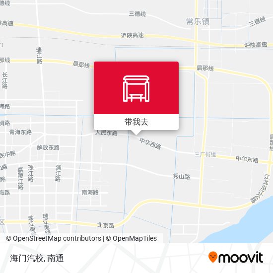 海门汽校地图
