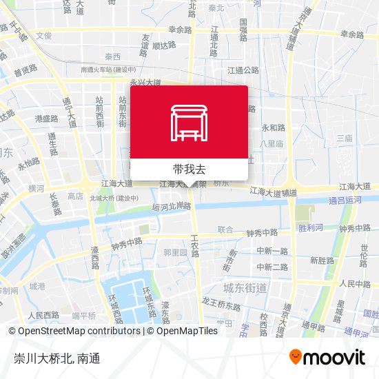 崇川大桥北地图