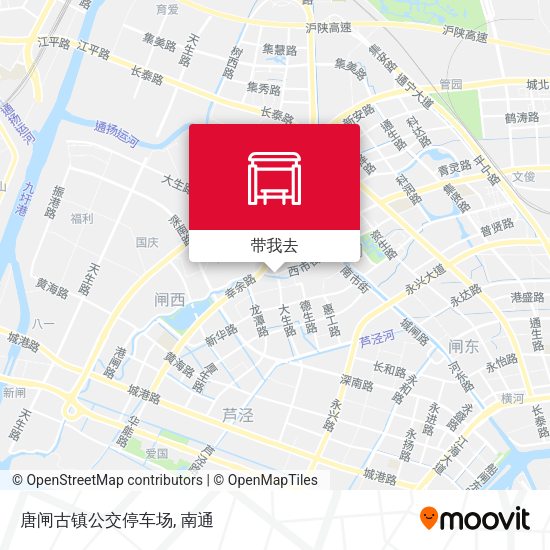 唐闸古镇公交停车场地图