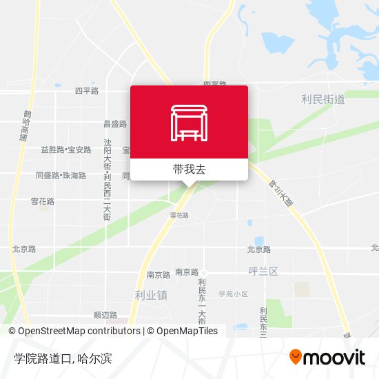 学院路道口地图