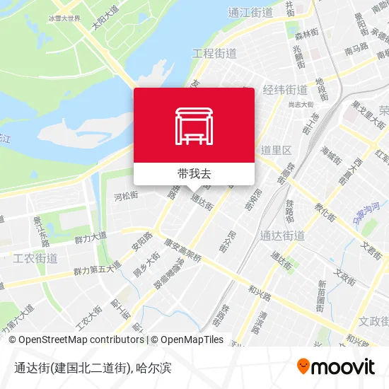 通达街(建国北二道街)地图