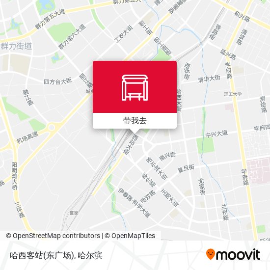 哈西客站(东广场)地图