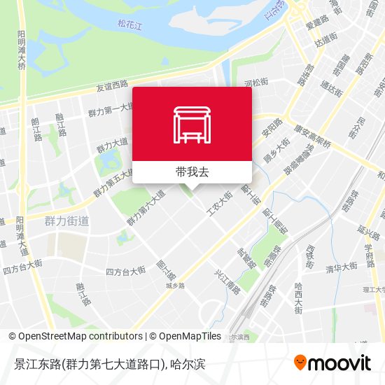 景江东路(群力第七大道路口)地图