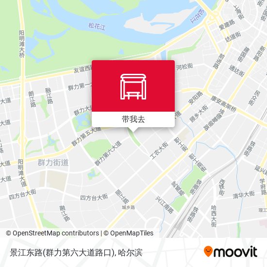 景江东路(群力第六大道路口)地图