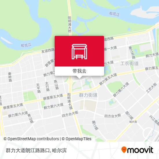 群力大道朗江路路口地图