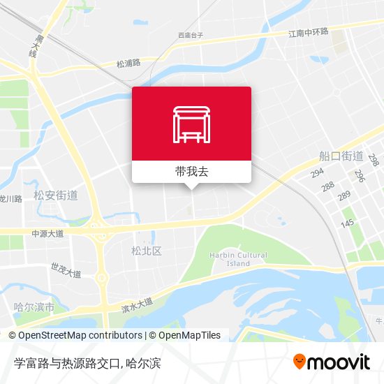 学富路与热源路交口地图