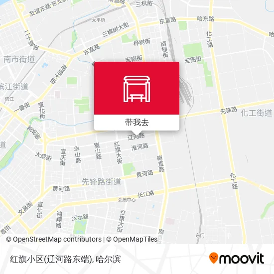 红旗小区(辽河路东端)地图