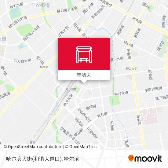 哈尔滨大街(和谐大道口)地图