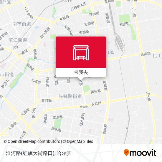 淮河路(红旗大街路口)地图