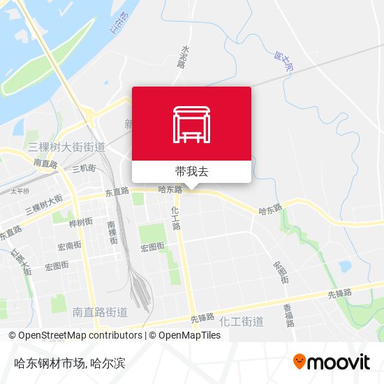 哈东钢材市场地图