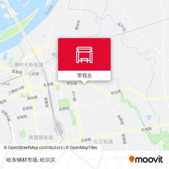 哈东钢材市场地图