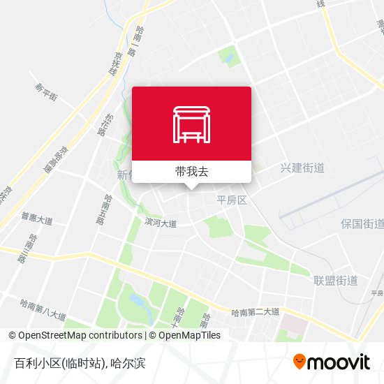 百利小区(临时站)地图