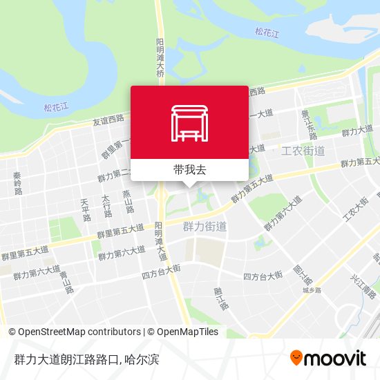 群力大道朗江路路口地图