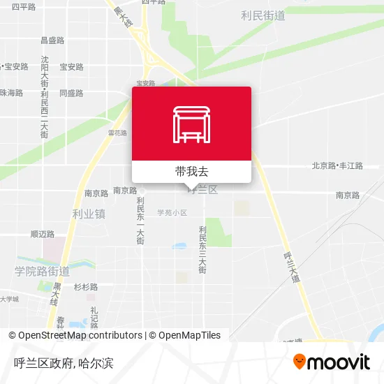 呼兰区政府地图