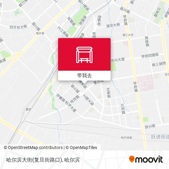 哈尔滨大街(复旦街路口)地图