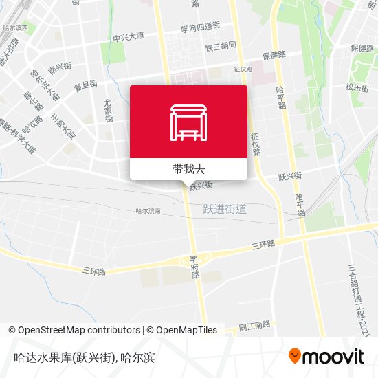 哈达水果库(跃兴街)地图
