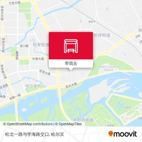 松北一路与学海路交口地图
