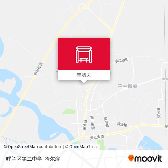 呼兰区第二中学地图