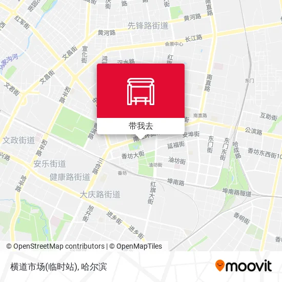 横道市场(临时站)地图