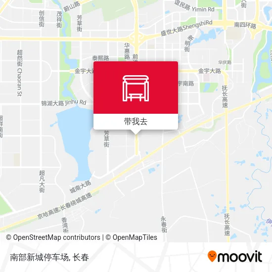 南部新城停车场地图