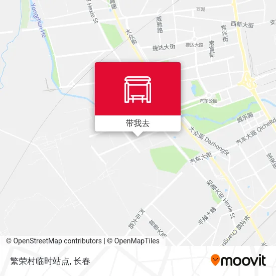 繁荣村临时站点地图