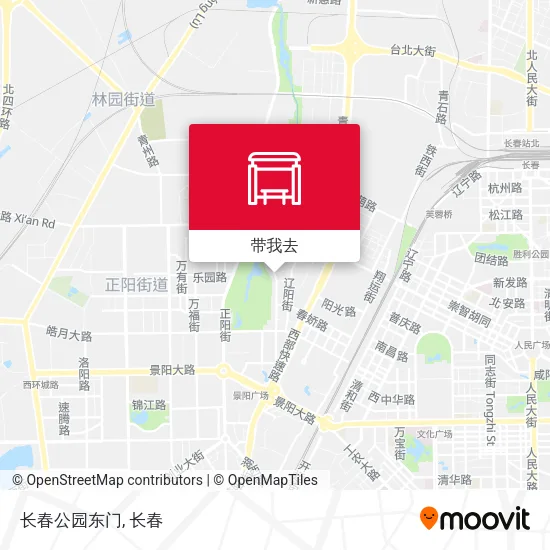 长春公园东门地图