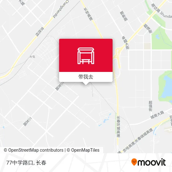 77中学路口地图