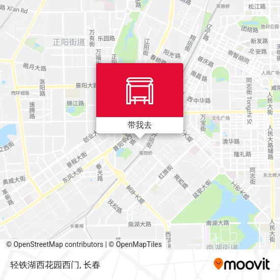 轻铁湖西花园西门地图