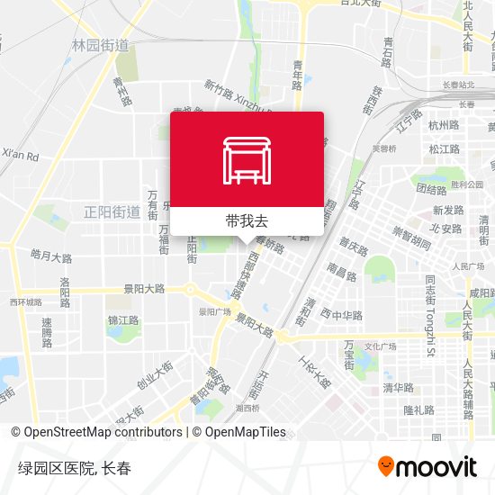 绿园区医院地图