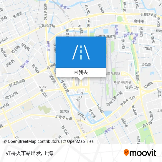 虹桥火车站出发地图
