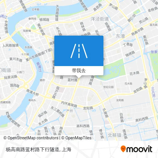 杨高南路蓝村路下行隧道地图