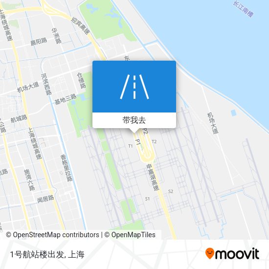 1号航站楼出发地图