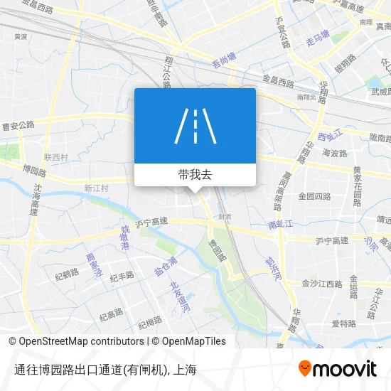 通往博园路出口通道(有闸机)地图