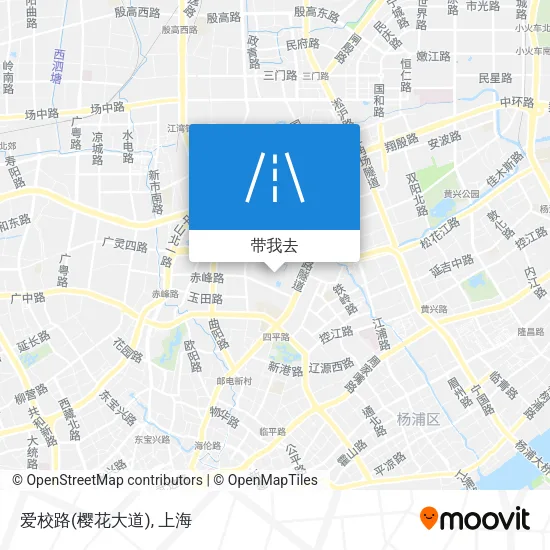 爱校路(樱花大道)地图