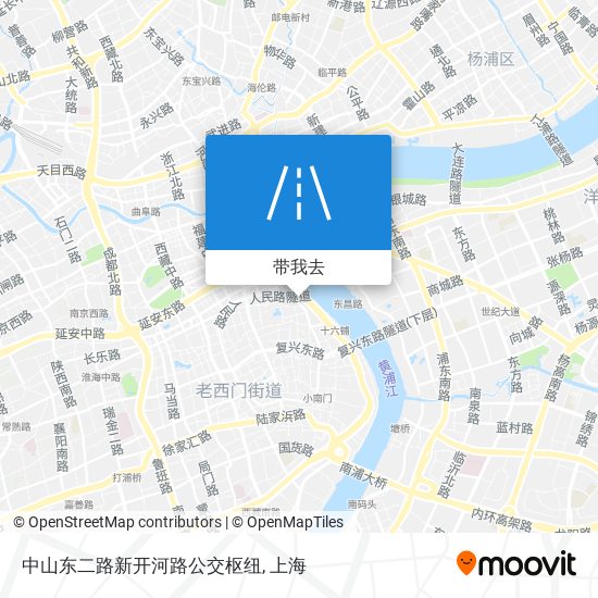 中山东二路新开河路公交枢纽地图