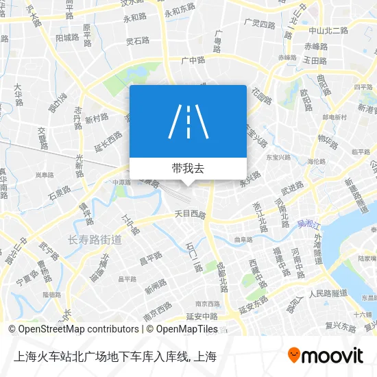 上海火车站北广场地下车库入库线地图