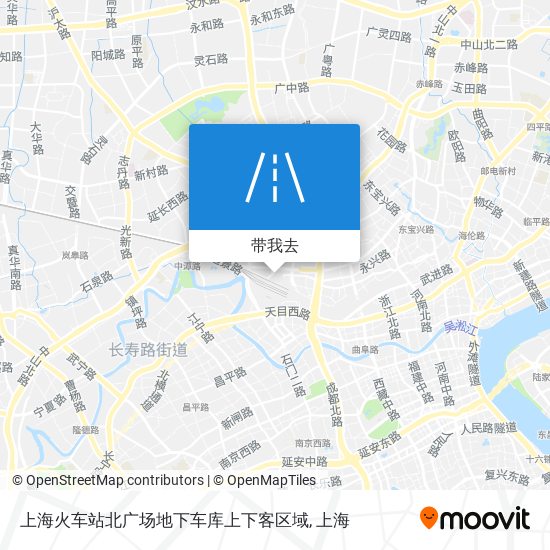 上海火车站北广场地下车库上下客区域地图