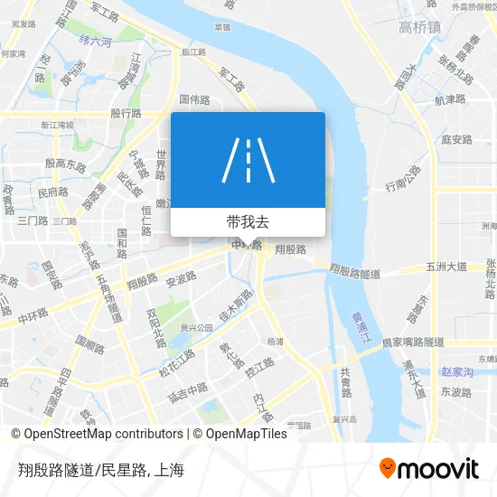 翔殷路隧道/民星路地图