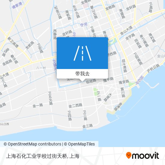 上海石化工业学校过街天桥地图