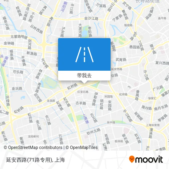 延安西路(71路专用)地图