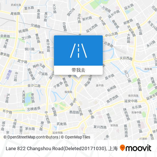 Lane 822 Changshou Road(Deleted20171030)地图