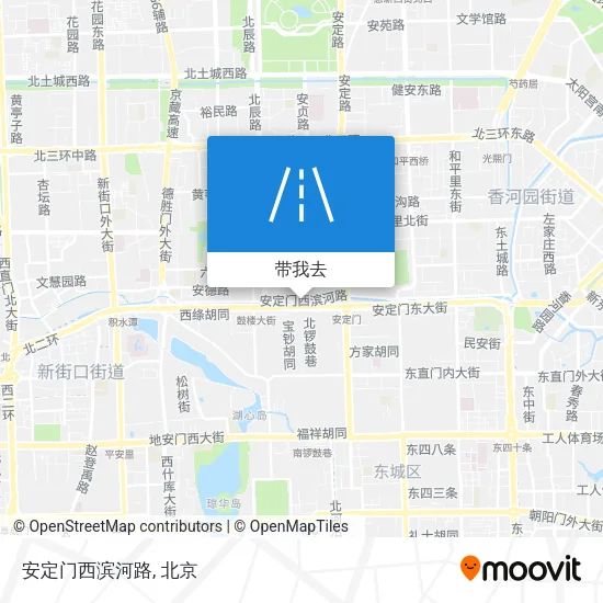 安定门西滨河路地图