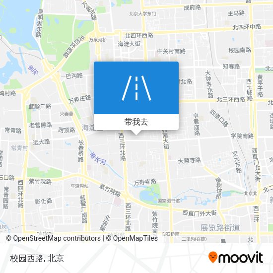 校园西路地图