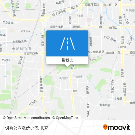 槐新公园漫步小道地图