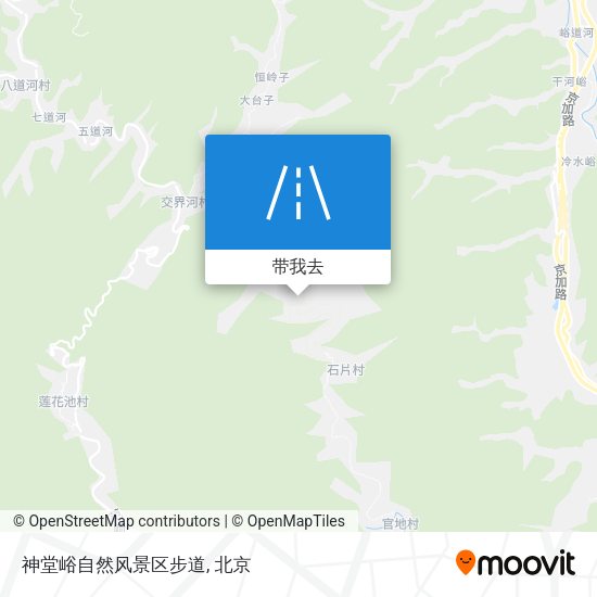 神堂峪自然风景区步道地图